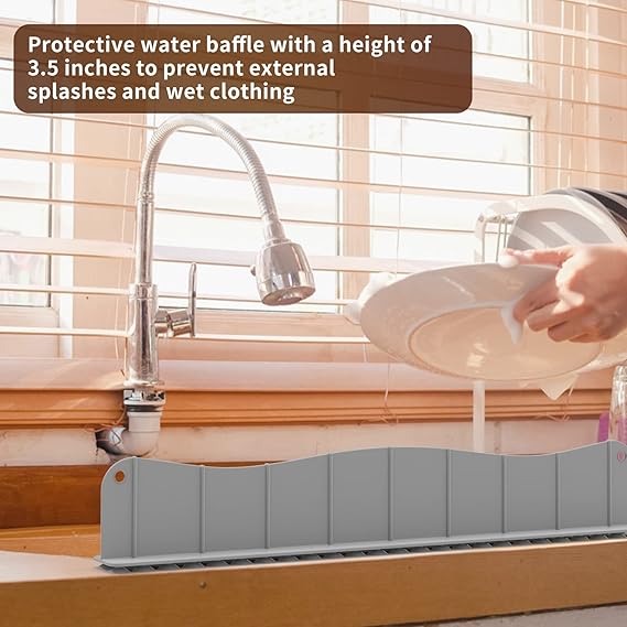 Silicon sink splash guard