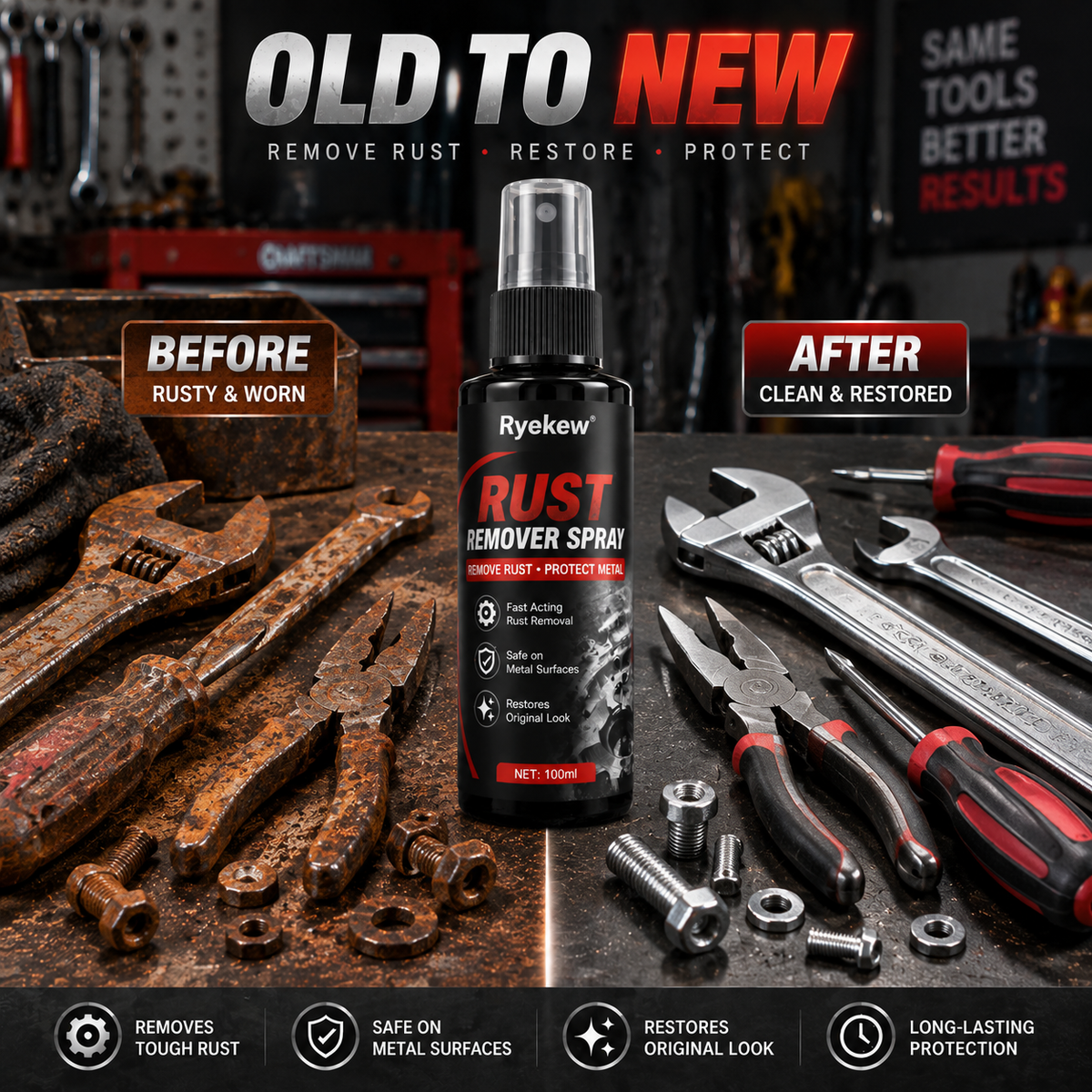 Rust Remover Spray – Heavy-Duty Rust Cleaner & Restorer