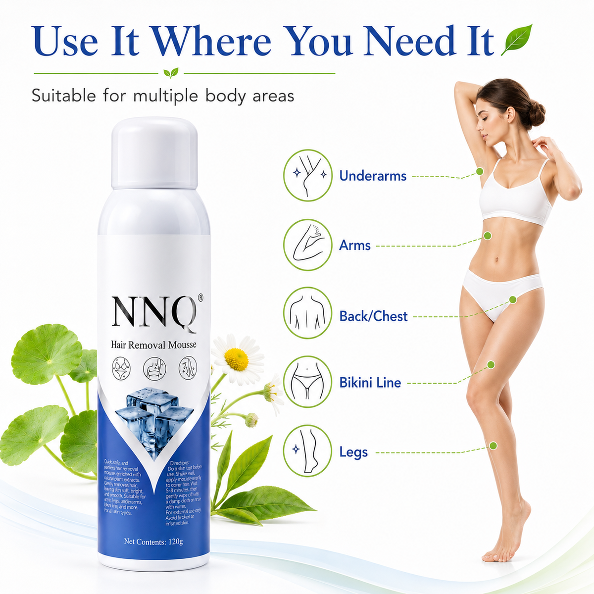 NNQ Hair Removal Spray for Men & Women +( Free Surprise  Gift Inside )