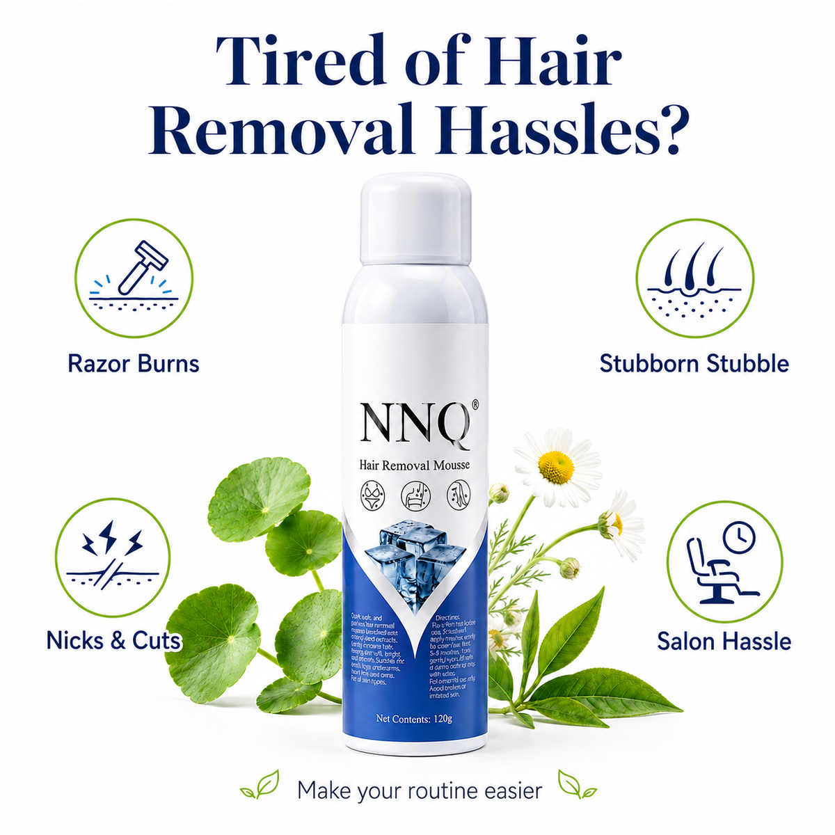 NNQ Hair Removal Spray for Men & Women +( Free Surprise  Gift Inside )