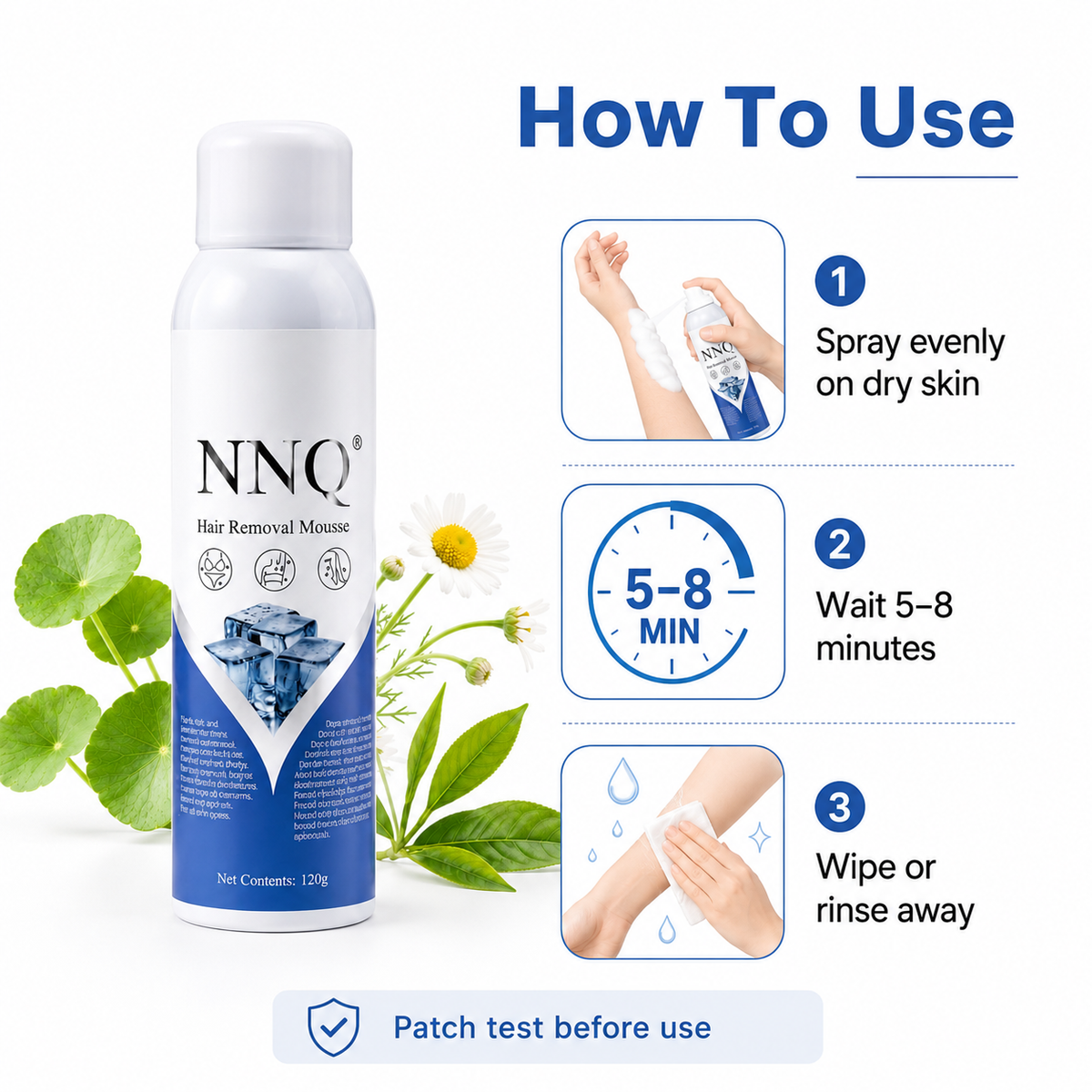 NNQ Hair Removal Spray for Men & Women +( Free Surprise  Gift Inside )