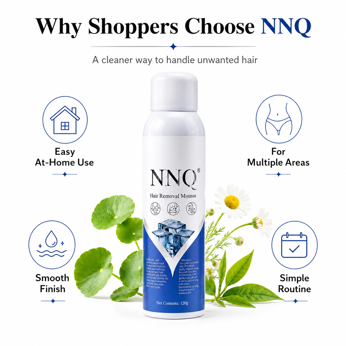NNQ Hair Removal Spray for Men & Women +( Free Surprise  Gift Inside )