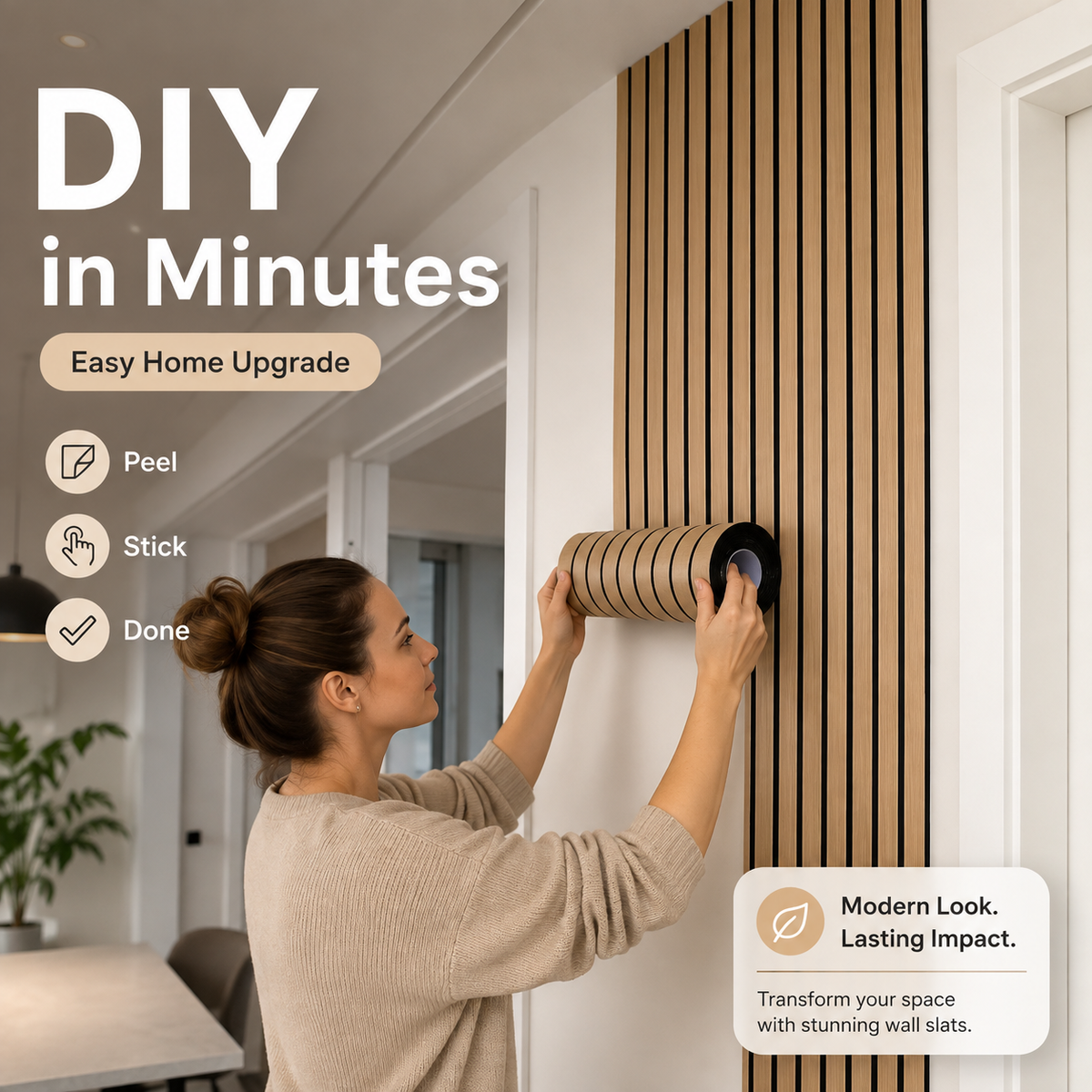 ModernSlat Wall Roller™Adhesive Wall Panels