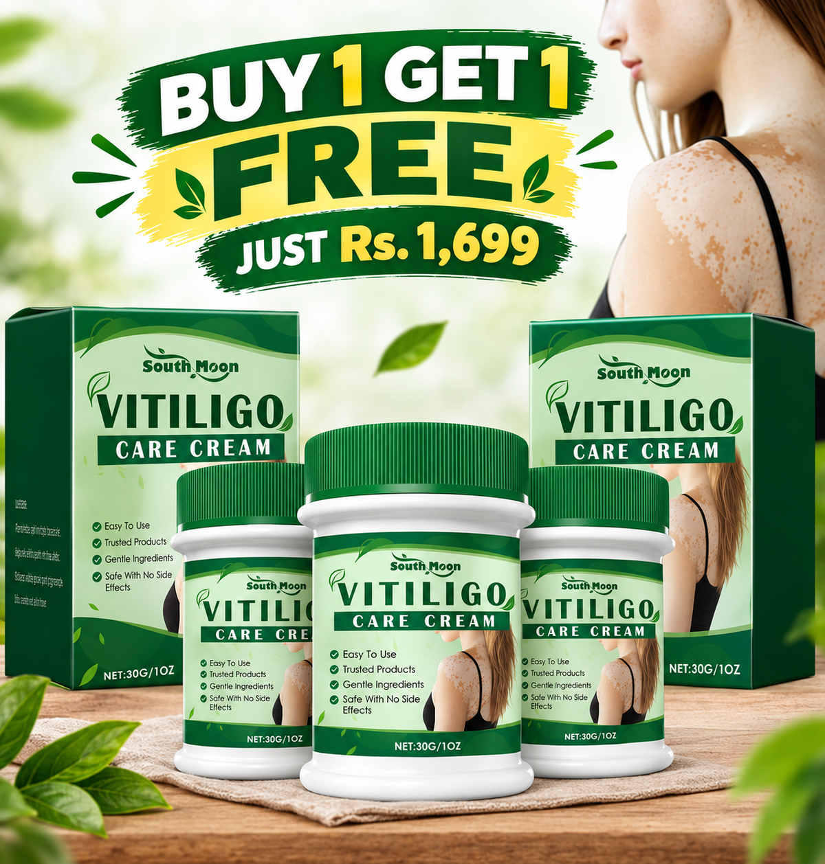 Vitiligo Herbal Aloe Vera & Mint Care Cream