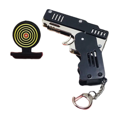 Mini Folding Rubber Band Gun Keychain