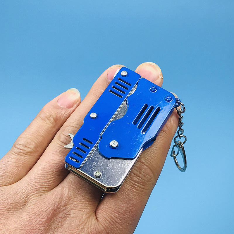 Mini Folding Rubber Band Gun Keychain