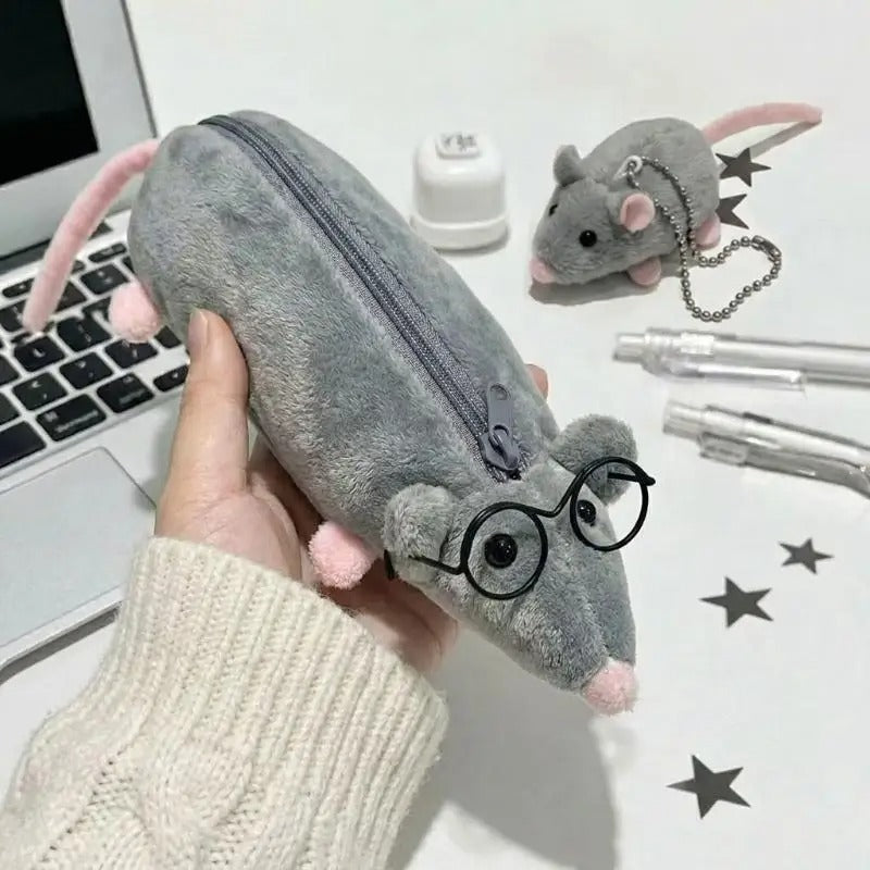 Cute Rat Shaped Pencil Box