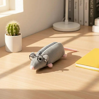 Cute Rat Shaped Pencil Box