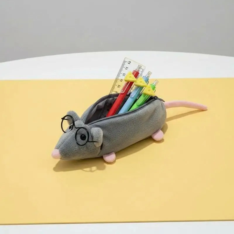 Cute Rat Shaped Pencil Box