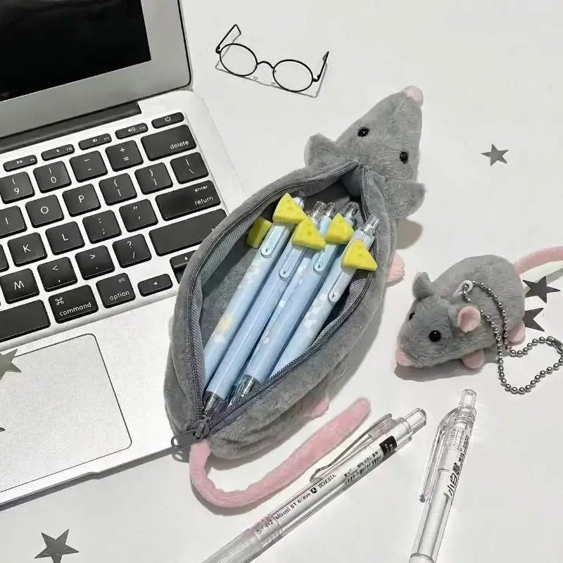 Cute Rat Shaped Pencil Box