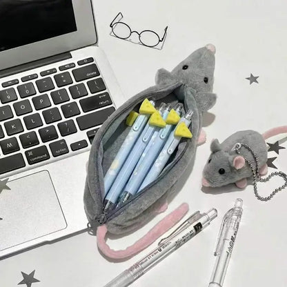 Cute Rat Shaped Pencil Box