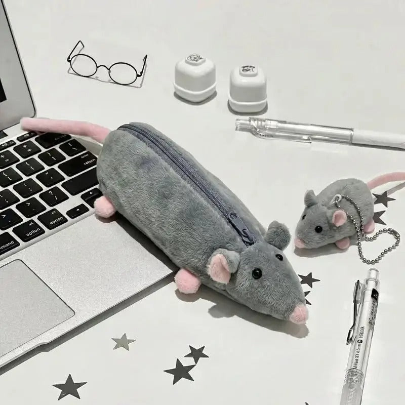 Cute Rat Shaped Pencil Box