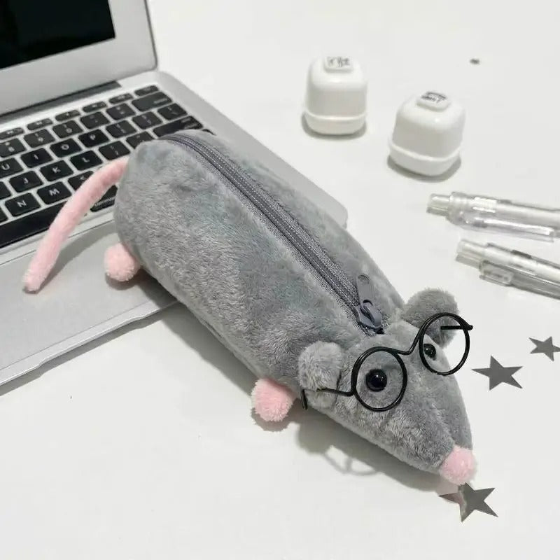 Cute Rat Shaped Pencil Box
